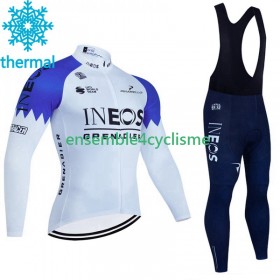 Tenue Maillot M/L + Collant à Bretelles Hiver Thermal Fleece Ineos Grenadier 2023 Blanc